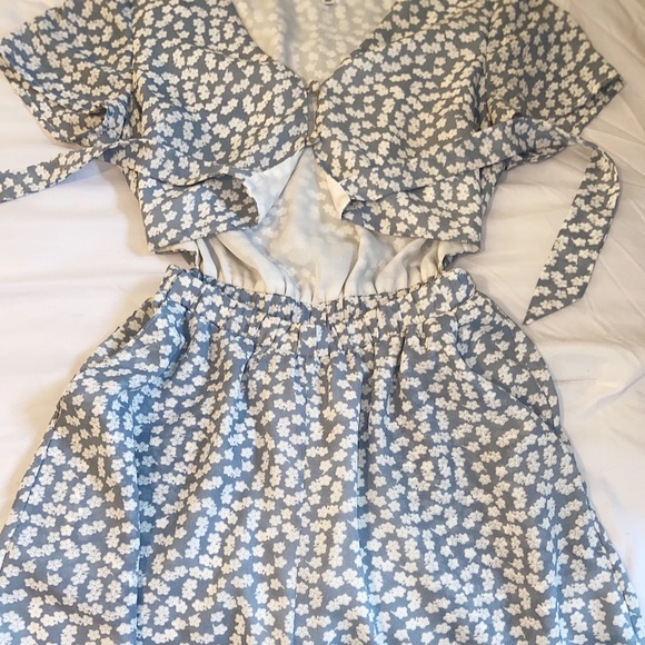 Lucca Couture Open-Front Tie Romper - Picture 3 of 4